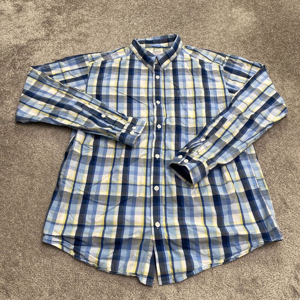 Columbia Button Down Shirt Mens Large Multi Plaid Long Sleeve Cotton Outdoor Top